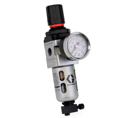 GRACO 133217 – Stainless Steel Air Filter / Regulator with Auto Drain, 3/8", 140 PSI