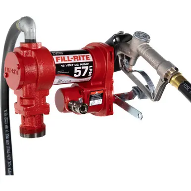 FILL-RITE FR1210HE - 12V 57 LPM Fuel Transfer Pump w/ Nozzle