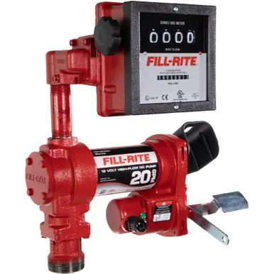 FILL-RITE FR4211HLN - 12V 20 GPM Fuel Transfer Pump w/ Meter