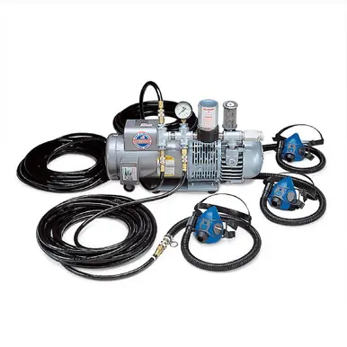 ALLEGRO 9205-03 - 3-Worker Half Mask System w/ Three 50‘ Hoses
