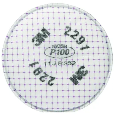 3M 2291 P100 Advanced Particulate Filter, Oil/Non-Oil Based, Magenta