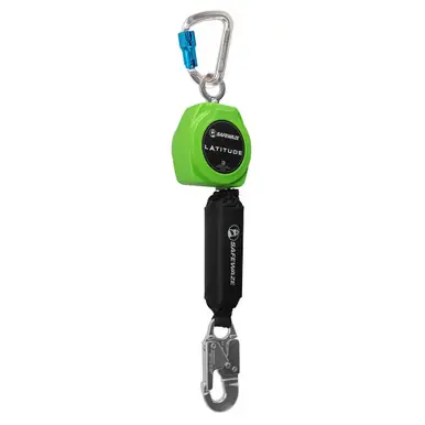 Safewaze 024-5422 - Latitude 11‘ Single Web SRL-P Alu Carabiner, Snap Hook