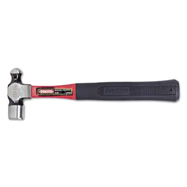 PROTO J1316PGD Ball Pein Hammer, Straight Fiberglass Handle, 13" Forged Steel 16 oz Head