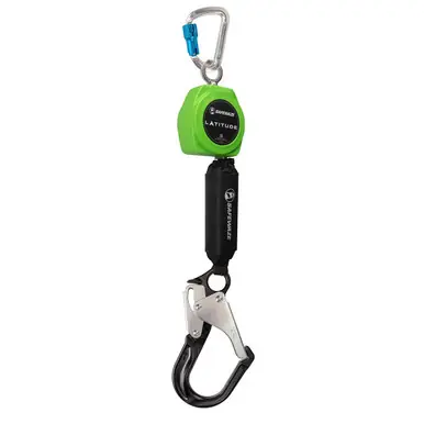 Safewaze 024-5425 - Latitude 11‘ Single Web SRL-P Alu Carabiner, Alu Rebar Hook