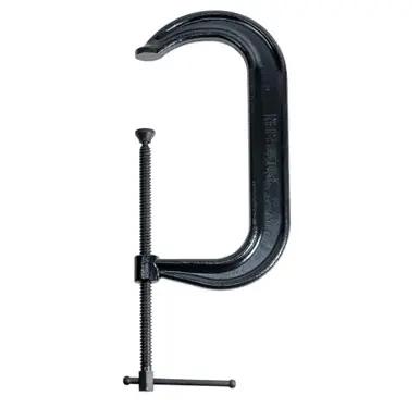 PALMGREN 9629516 - 12" Drop Forged Deep Throat C-Clamp w/ Black Oxide Spindle