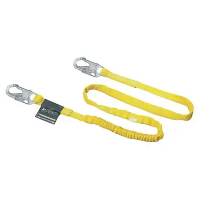 Honeywell 216WLS-Z7/6FTYL Manyard Shock-Absorbing Lanyard, 6ft, Anchorage Connection, 2 Snap Hooks,