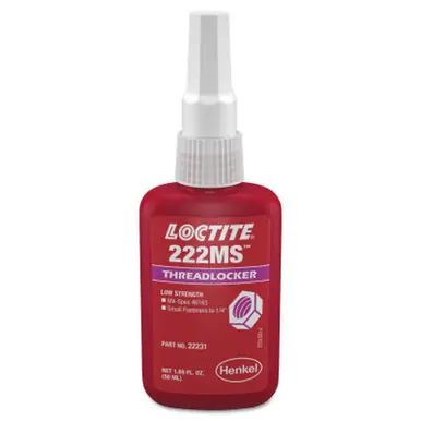 LOCTITE 135334 222MS Threadlockers, Low Strength/Small Screw, 50ml, Purple