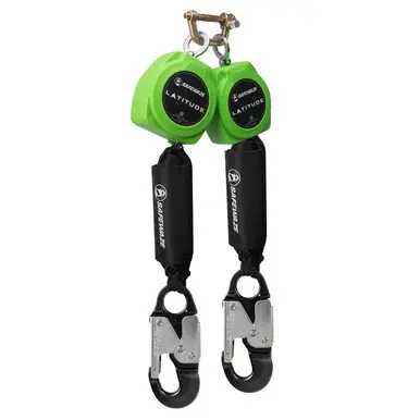 Safewaze 024-5431 - Latitude 11‘ Dual Web SRL-P 9012 BWB, Alu Snap Hooks