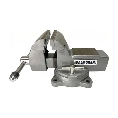 PALMGREN 9629745 - 5" Combination Bench Vise, Painted Silver