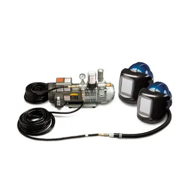 ALLEGRO 9249-02 - 2-Worker SAR Shield w/ Black Welding Helmet System w/ Two 50‘ Hoses