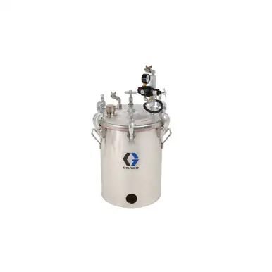 GRACO 236149 - Stainless Steel Pressure Tank, 5 Gal, High Pressure, Regulated to 100 PSI, ASME