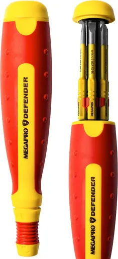 Megapro 6KIT-VDE-A - 6-in-1 Insulated Multi-bit VDE 1000V Electrician‘s Screwdriver