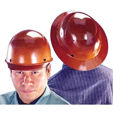 MSA 454666 Skullgard Full-Brim Hard Hat w/ Staz-on Pinlock Suspension Yellow