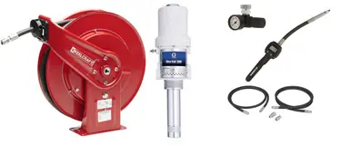 GRACO Mobile - Oil Pump Kit - 5 1 Fire-Ball Pump, w/ Reelcraft 7850-OMP 1/2" x 50 ft Hose Reel