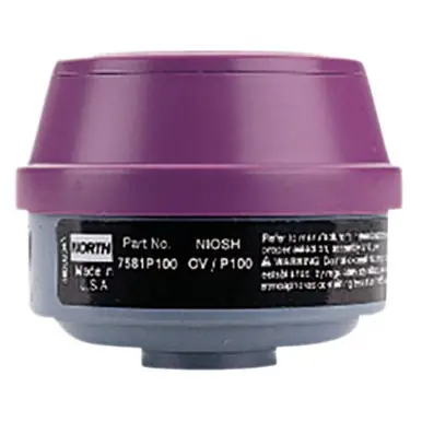 Honeywell 7581P100L Combination Gas and Vapor Cartridges, Organic Vapor, P100, Black, Magenta