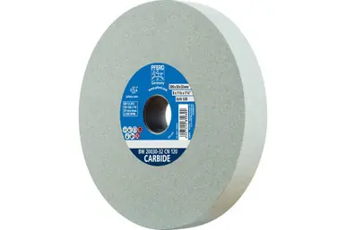 PFERD 61695 - Vitrified Bench Wheel, CARBIDE, 8" x 1-1/4 x 2, 120 Grit, Silicon Carbide