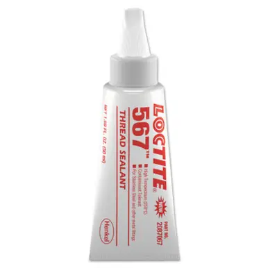LOCTITE 2087067 567 High Temp PST Thread Sealant, 50ml Tube, Off-White