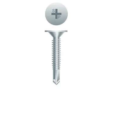 Strong-Point W108 - 10-24 x 2" Wafer Head Self-Drilling Screw, Zinc 2000ct