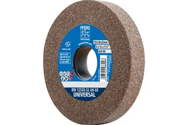 PFERD 61671 - Vitrified Bench Wheel, UNIVERSAL, 5" x 3/4 x 1-1/4, 60 Grit, Aluminum Oxide