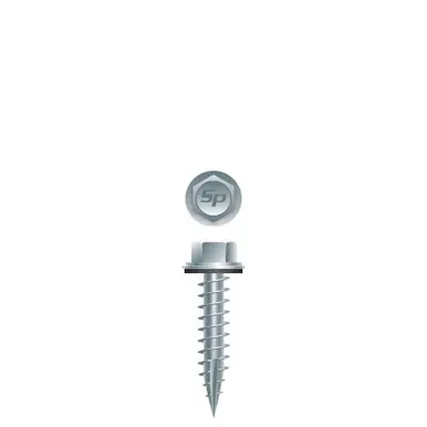 Strong-Point SA1432 - 14-10 x 2" Hex Head w/ Washer Pole Gripper Screw, Strong-Shield 1500ct