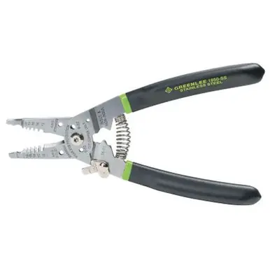 Greenlee 1950-SS Pro Stainless Wire Stripper/Cutter/Crimper, 10-20 AWG, 6-32/8-32 Bolts, (6pk)