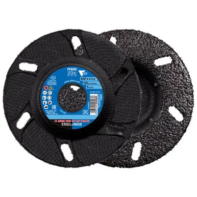 PFERD 61158 - Grinding Disc CC-GRIND VIEW, 5" x 7/8, SGP STEELOX VICTOGRAIN, Ceramic (10pk)