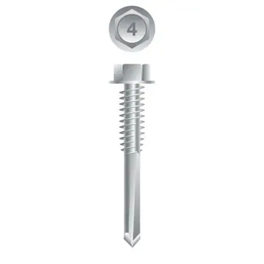Strong-Point 4H5 - 12-24 x 1-1/4" Hex Head Screw, 410SS 3000ct