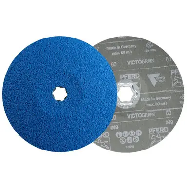 PFERD 40385 - COMBICLICK Fiber Disc, 7″ x 7/8, 60 grit, VICTOGRAIN-COOL (25pk)