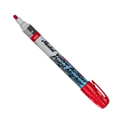 MARKAL 96882 Valve Action Certified Paint Marker, Red (12pk)