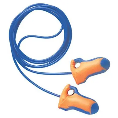 Honeywell LT-30 Laser Trak Detectable Earplugs, Foam, Blue/Orange, Corded