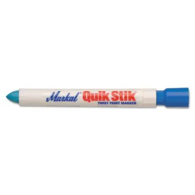MARKAL 61070 Quik Stik Markers, 11/16 in dia, 6 in, Blue