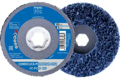 PFERD 48126 - COMBICLICK POLICLEAN PLUS Disc, 5", Aluminum Oxide (5pk)