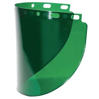 Honeywell 4178DGNBP High Performance Wide View Faceshield Windows, Dark Green, Wide View, 16-1/2" x