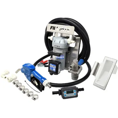 FILL-RITE DF012CAT520B - 12V DEF Transfer Pump, IBC Tote Bracket w/ Nozzle & Meter