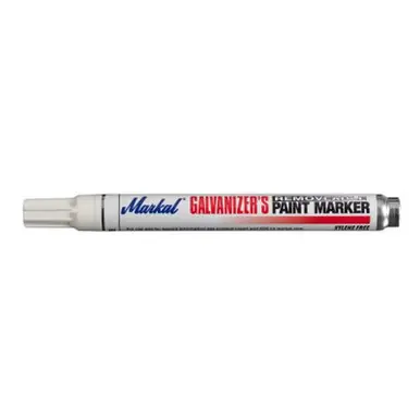 MARKAL 28785 Galvanizer‘s Removable Markers, Medium Tip, Bullet, White (12pk)