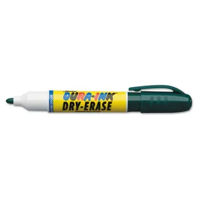 MARKAL 96573 Dura-Ink Dry Erase Markers, Green, 1/8 in, Felt
