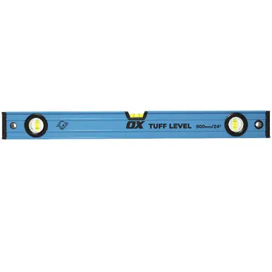 OX TOOLS P503406 - 24" Pro Tuff Level, Single Solid Piece Box Level Body to Keep Mud Out