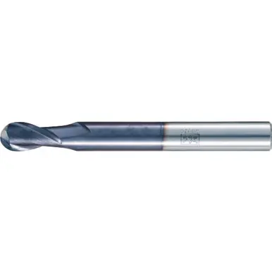 PFERD 23003013 Ball Nose End Mill, 2-flutes, 1/2" Dia, 1" APMX, 4-1/2" OAL, Cyl. Shank