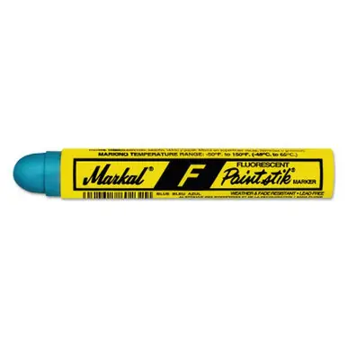 MARKAL 82835 Paintstik F Markers, 11/16 in dia, 4 3/4 in, Fluorescent Blue (12pk)
