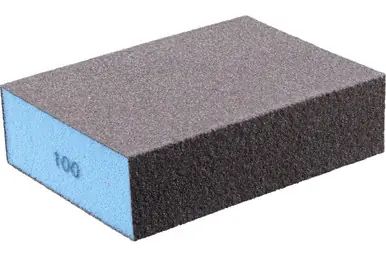 PFERD 46401 - Sanding sponge with 4 abrasive sides, 2-3/4" x 4, 100 Grit, Aluminum oxide (5pk)