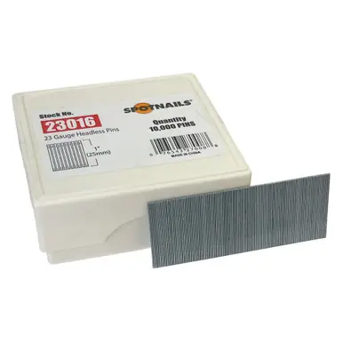 Spotnails 23016 - 23 Gauge 1" Headless Pins, 10,000 ct