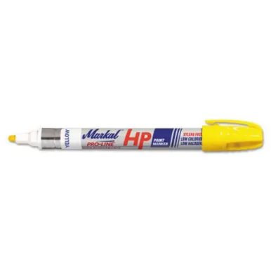 MARKAL 96961 PRO-LINE HP Paint Marker, Yellow, 1/8 in, Medium (12pk)