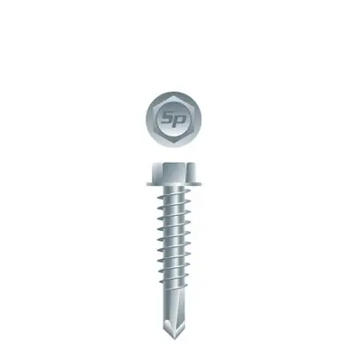 Strong-Point H1616 - 5/16-12 x 1" Hex Head Self-Drilling Screw, Zinc 2000ct