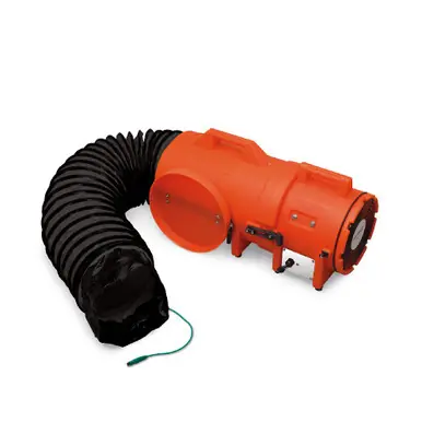 ALLEGRO 9538-25E - 8" Axial Explosion-Proof (Ex) Plastic Blower w/ Compact Canister & 25‘ Statically