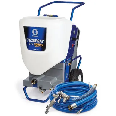 GRACO 17H581 - TexSpray RTX 5500PX Interior/Exterior Texture Sprayer, 1-1/4" x 25ft Hose, 240V
