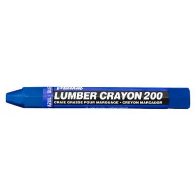 MARKAL 80355 200 Lumber Crayons, 1/2 in, Blue (12pk)