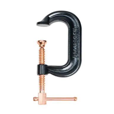 PALMGREN 9629518 - 3" Drop Forged Deep Throat C-Clamp w/ Copper Spindle