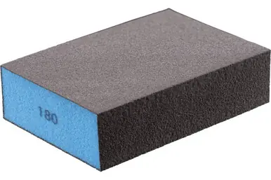 PFERD 46402 - Sanding sponge with 4 abrasive sides, 2-3/4" x 4, 180 Grit, Aluminum oxide (5pk)