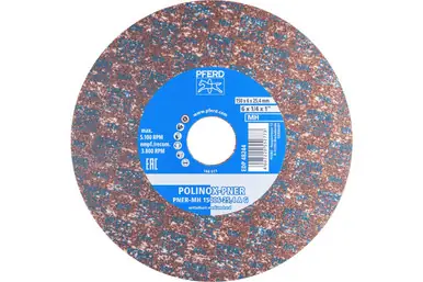 PFERD 48244 - POLINOX Unitized Wheel, 6" x 1/4 x 1, Coarse, Medium-Hard, 6AC, Aluminum oxide (5pk)
