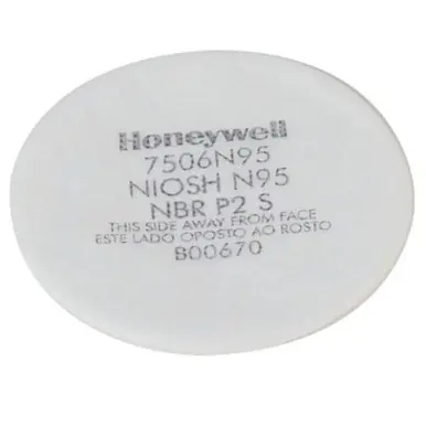 Honeywell 7506N95 Particulate Filters, Cartridge/Filter, Non-Oil Particulates, N95, 10/PK